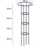 Maxbell Garden Obelisk Trellis Metal Plant Trellis for Climbing Plants Flowers Vines 130cm Black