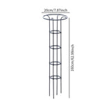 Maxbell Garden Obelisk Trellis Metal Plant Trellis for Climbing Plants Flowers Vines 160cm Black