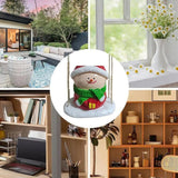 Maxbell Swing Snowman Planter Cute Hanging Flower Pot for Living Room Balcony Garden