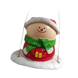 Maxbell Swing Snowman Planter Cute Hanging Flower Pot for Living Room Balcony Garden