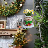 Maxbell Swing Snowman Planter Cute Hanging Flower Pot for Living Room Balcony Garden