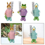 Maxbell Resin Animal Statue Patio Outside Measurement Tube Outdoor Garden Rain Gauge Bunny20.4x10.4x7.7cm