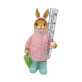 Maxbell Resin Animal Statue Patio Outside Measurement Tube Outdoor Garden Rain Gauge Bunny20.4x10.4x7.7cm