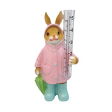 Maxbell Resin Animal Statue Patio Outside Measurement Tube Outdoor Garden Rain Gauge Bunny20.4x10.4x7.7cm