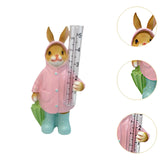 Maxbell Resin Animal Statue Patio Outside Measurement Tube Outdoor Garden Rain Gauge Bunny20.4x10.4x7.7cm