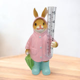 Maxbell Resin Animal Statue Patio Outside Measurement Tube Outdoor Garden Rain Gauge Bunny20.4x10.4x7.7cm