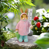 Maxbell Resin Animal Statue Patio Outside Measurement Tube Outdoor Garden Rain Gauge Bunny20.4x10.4x7.7cm