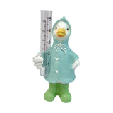 Maxbell Resin Animal Statue Patio Outside Measurement Tube Outdoor Garden Rain Gauge Duck 20.4x10.3x7.3cm