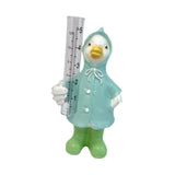 Maxbell Resin Animal Statue Patio Outside Measurement Tube Outdoor Garden Rain Gauge Duck 20.4x10.3x7.3cm
