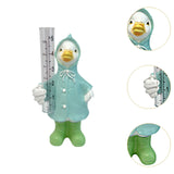 Maxbell Resin Animal Statue Patio Outside Measurement Tube Outdoor Garden Rain Gauge Duck 20.4x10.3x7.3cm