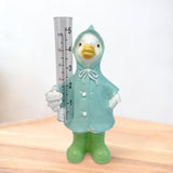 Maxbell Resin Animal Statue Patio Outside Measurement Tube Outdoor Garden Rain Gauge Duck 20.4x10.3x7.3cm