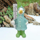 Maxbell Resin Animal Statue Patio Outside Measurement Tube Outdoor Garden Rain Gauge Duck 20.4x10.3x7.3cm