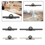 Maxbell Combination Square Ruler Set Protractor Adjustable Layout Woodworkings Ruler Black 30x8cm