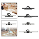 Maxbell Combination Square Ruler Set Protractor Adjustable Layout Woodworkings Ruler Black 30x8cm