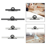 Maxbell Combination Square Ruler Set Protractor Adjustable Layout Woodworkings Ruler Black 30x8cm