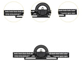 Maxbell Combination Square Ruler Set Protractor Adjustable Layout Woodworkings Ruler Black 30x8cm