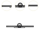 Maxbell Combination Square Ruler Set Protractor Adjustable Layout Woodworkings Ruler Black 50x8cm