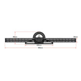Maxbell Combination Square Ruler Set Protractor Adjustable Layout Woodworkings Ruler Black 50x8cm