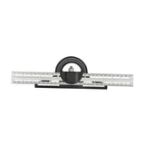Maxbell Combination Square Ruler Set Protractor Adjustable Layout Woodworkings Ruler Silver 30x8cm