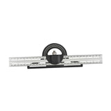 Maxbell Combination Square Ruler Set Protractor Adjustable Layout Woodworkings Ruler Silver 30x8cm
