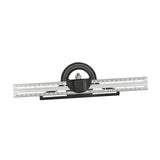 Maxbell Combination Square Ruler Set Protractor Adjustable Layout Woodworkings Ruler Silver 30x8cm