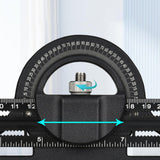 Maxbell Combination Square Ruler Set Protractor Adjustable Layout Woodworkings Ruler Silver 30x8cm
