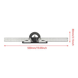 Maxbell Combination Square Ruler Set Protractor Adjustable Layout Woodworkings Ruler Silver 50x8cm