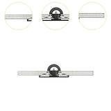 Maxbell Combination Square Ruler Set Protractor Adjustable Layout Woodworkings Ruler Silver 50x8cm