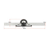 Maxbell Combination Square Ruler Set Protractor Adjustable Layout Woodworkings Ruler Silver 50x8cm