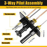Maxbell Natural Gas Pilot Assembly Spare Home Accessory with Thermocouple Thermopile