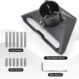 Maxbell Pipe Adapter Kit Pole Mount Adapter Mounting Kit for Gen 3 V3 Kickstand Dish White