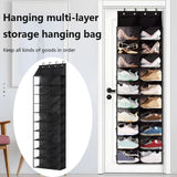 Maxbell Door Shoe Organizer Black Hanging Shoe Organizer for Indoor Living Room Home