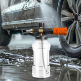 Maxbell Hand Pump Pressure Foam Sprayer Foam Washing Sprayer for Outdoor Indoor Lawn Black Orange