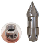 Maxbell Sewer Jetter Nozzle Rotating Connector Pressure Washer Sewer Jet Hose Nozzle G1 2
