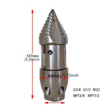Maxbell Sewer Jetter Nozzle Rotating Connector Pressure Washer Sewer Jet Hose Nozzle NPT3 8