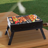 Maxbell Foldable BBQ Grill Multipurpose Barbecue Grill for Picnic Garden Backpacking 27x35x20cm