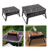 Maxbell Foldable BBQ Grill Multipurpose Barbecue Grill for Picnic Garden Backpacking 27x35x20cm