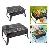 Maxbell Foldable BBQ Grill Multipurpose Barbecue Grill for Picnic Garden Backpacking 27x35x20cm