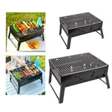 Maxbell Foldable BBQ Grill Multipurpose Barbecue Grill for Picnic Garden Backpacking 27x35x20cm