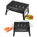 Maxbell Foldable BBQ Grill Multipurpose Barbecue Grill for Picnic Garden Backpacking 22x43x29cm