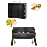 Maxbell Foldable BBQ Grill Multipurpose Barbecue Grill for Picnic Garden Backpacking 22x43x29cm