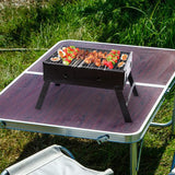 Maxbell Foldable BBQ Grill Multipurpose Barbecue Grill for Picnic Garden Backpacking 22x43x29cm