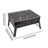 Maxbell Foldable BBQ Grill Multipurpose Barbecue Grill for Picnic Garden Backpacking 22x43x29cm