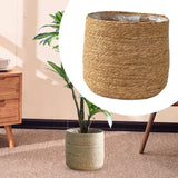 Woven Planters Basket Rustic Easy to Clean Container for Home Garden Bedroom