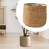 Woven Planters Basket Rustic Easy to Clean Container for Home Garden Bedroom