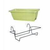 Balcony Hanging Planter with Bracket Easily Install Versatile 17x7.4x5.9inch Black Rack