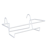 Balcony Hanging Planter with Bracket Easily Install Versatile 17x7.4x5.9inch White Rack