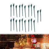 20Pcs Christmas Light Stakes Decor Outdoor Lawn Stakes for Garden Patio Path Green