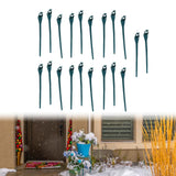 20Pcs Christmas Light Stakes Decor Outdoor Lawn Stakes for Garden Patio Path Green