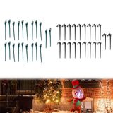 20Pcs Christmas Light Stakes Decor Outdoor Lawn Stakes for Garden Patio Path Green